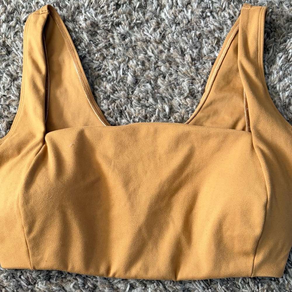 Mustard Yellow padded sports bra.  Pink VS brand.  Size L.